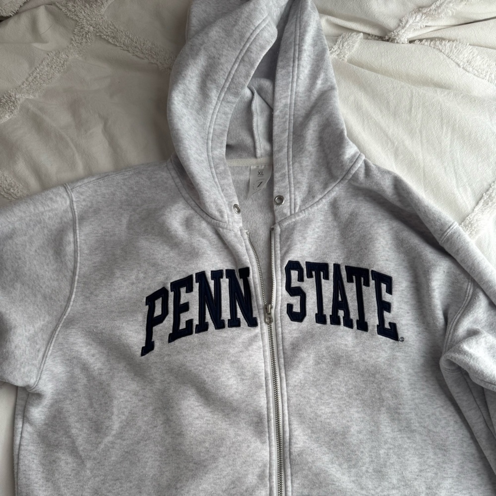 Penn State Gray Zip-Up Hoodie